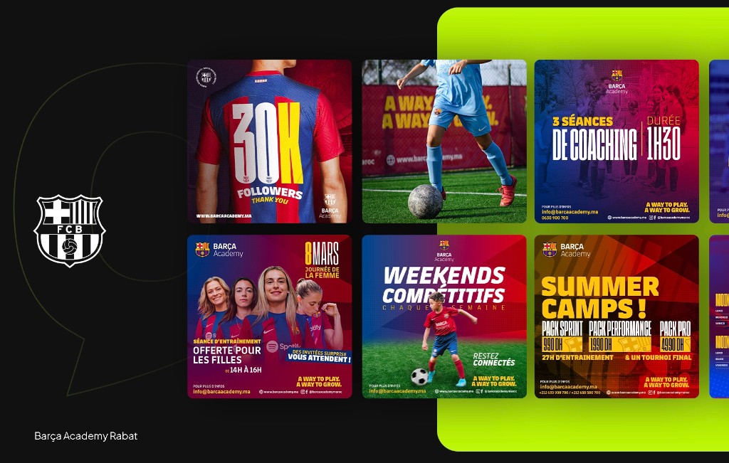 Accompagnement de la Barça Academy sur les réseaux sociaux