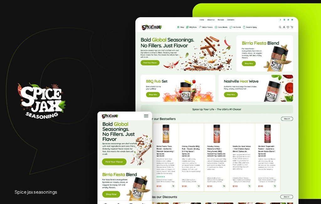 SpiceJax Seasonings – Site e-commerce